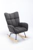 Rocking Chair, Soft Teddy Velvet Fabric Rocking Chair for Nursery
