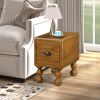 Rectangle Living Room Coffee Table Set, 3-Piece Solid Wood Living Room Table Set, 1 Coffee Table and 2 End Table