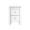 Mirrored Nightstand End Tables with 2/3/4-Drawer;  Silver Modern Beside Table;  Mirror Accent Side Table for Bedroom;  Living Room