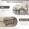 4 Pieces Rustic Dining Table Set with 2 Chairs and Bench