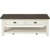 Tea and Coffee Tables for Living Room Chairs Cream White With Brown Top Coffee Table Solid Wood Center Table Salon End of Tables