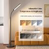 LED Floor Lamp,18W Super Bright, Adjustable Stepless Colors & Brightness Gooseneck, Eye Caring Reading with Remote& Touch Control