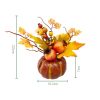 Pumpkin Fall Decorations with Sunflower Maple Leaves Berry for Table Centerpieces
