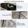 Table and chair set, large modern minimalist rectangular dining table, 0.39-inch black imitation marble tabletop and silver metal legs