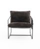 2 Chairs in 1 Box, Upholstered hanging armchair with arm pocket metal frame