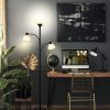 Sky Dome Double LED Floor lamp, Super Bright Floor Lamp with 2 Reading Lamps - Dimmable Tall Standing Lamp