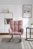 Rocking Chair, Soft Teddy Velvet Fabric Rocking Chair for Nursery