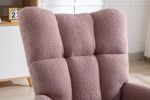 Rocking Chair, Soft Teddy Velvet Fabric Rocking Chair for Nursery