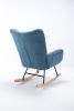 Rocking Chair, Soft Teddy Velvet Fabric Rocking Chair for Nursery