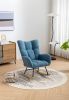 Rocking Chair, Soft Teddy Velvet Fabric Rocking Chair for Nursery