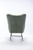 Rocking Chair, Soft Teddy Velvet Fabric Rocking Chair for Nursery