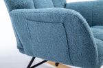Rocking Chair, Soft Teddy Velvet Fabric Rocking Chair for Nursery
