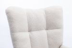 Rocking Chair, Soft Teddy Velvet Fabric Rocking Chair for Nursery