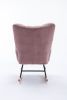 Rocking Chair, Soft Teddy Velvet Fabric Rocking Chair for Nursery