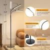 LED Floor Lamp,18W Super Bright, Adjustable Stepless Colors & Brightness Gooseneck, Eye Caring Reading with Remote& Touch Control