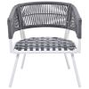 4-Piece Patio Furniture Set, Outdoor Furniture with Acacia Wood Table
