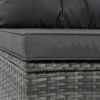 8-pieces Outdoor Wicker Round Sofa Set, Half-Moon Sectional Sets All Weather, Curved Sofa Set With Rectangular Coffee Table