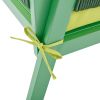 4-Piece Rope Patio Furniture Set, Outdoor Furniture with Tempered Glass Table
