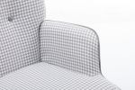 35.5 inch Rocking Chair, Soft Houndstooth Fabric Leather Fabric Rocking Chair for Nursery