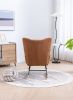 Rocking Chair, Soft Teddy Velvet Fabric Rocking Chair for Nursery