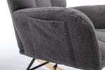 Rocking Chair, Soft Teddy Velvet Fabric Rocking Chair for Nursery