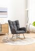 Rocking Chair, Soft Teddy Velvet Fabric Rocking Chair for Nursery