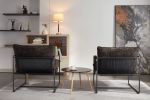 2 Chairs in 1 Box, Upholstered hanging armchair with arm pocket metal frame