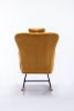 35.5 inch Rocking Chair, Soft Teddy Velvet Fabric Rocking Chair for Nursery