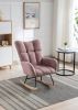 Rocking Chair, Soft Teddy Velvet Fabric Rocking Chair for Nursery