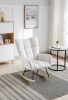 Rocking Chair, Soft Teddy Velvet Fabric Rocking Chair for Nursery