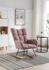 Rocking Chair, Soft Teddy Velvet Fabric Rocking Chair for Nursery